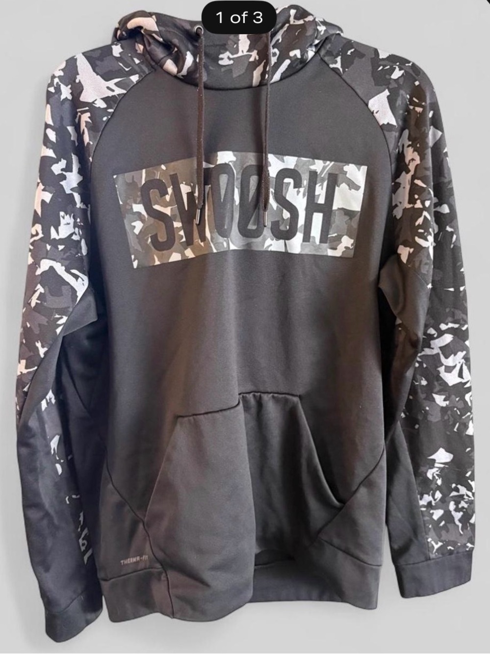 Men’s Nike Swoosh Black Camo Pullover Hoodie for Men
